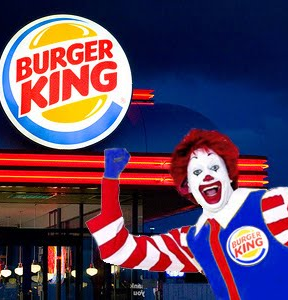 Ronald deixa McDonald’s e assina com Burger King